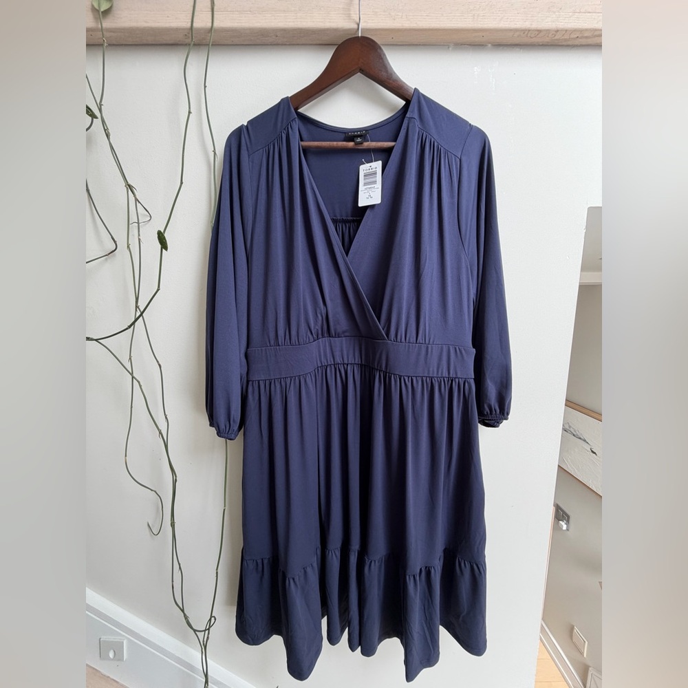 Elegant Navy Blue Women's Dress